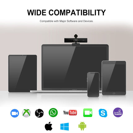 4K Webcam with Microphone, Autofocus Streaming Camera for Video Calls – image 4