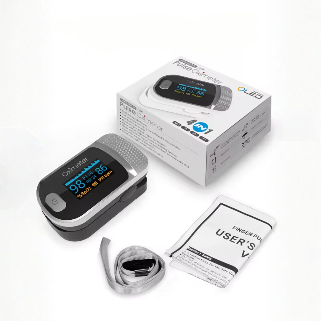 HealthTech | Oximeter & Blood Glucose Monitor with OLED Display | Compact Health Tracking Kit 7