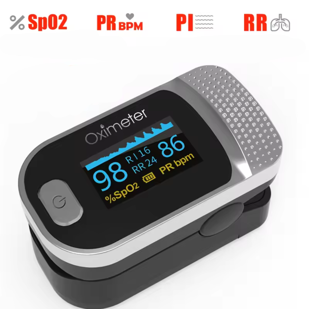HealthTech | Oximeter & Blood Glucose Monitor with OLED Display | Compact Health Tracking Kit 9