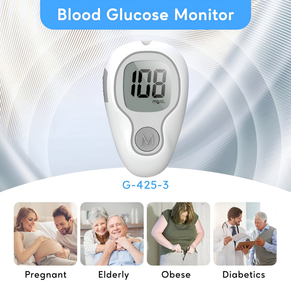 HealthTrack | Blood Glucose Monitor Kit with Digital Display & Compact Design | Complete Testing Set for Easy Home Monitoring 6