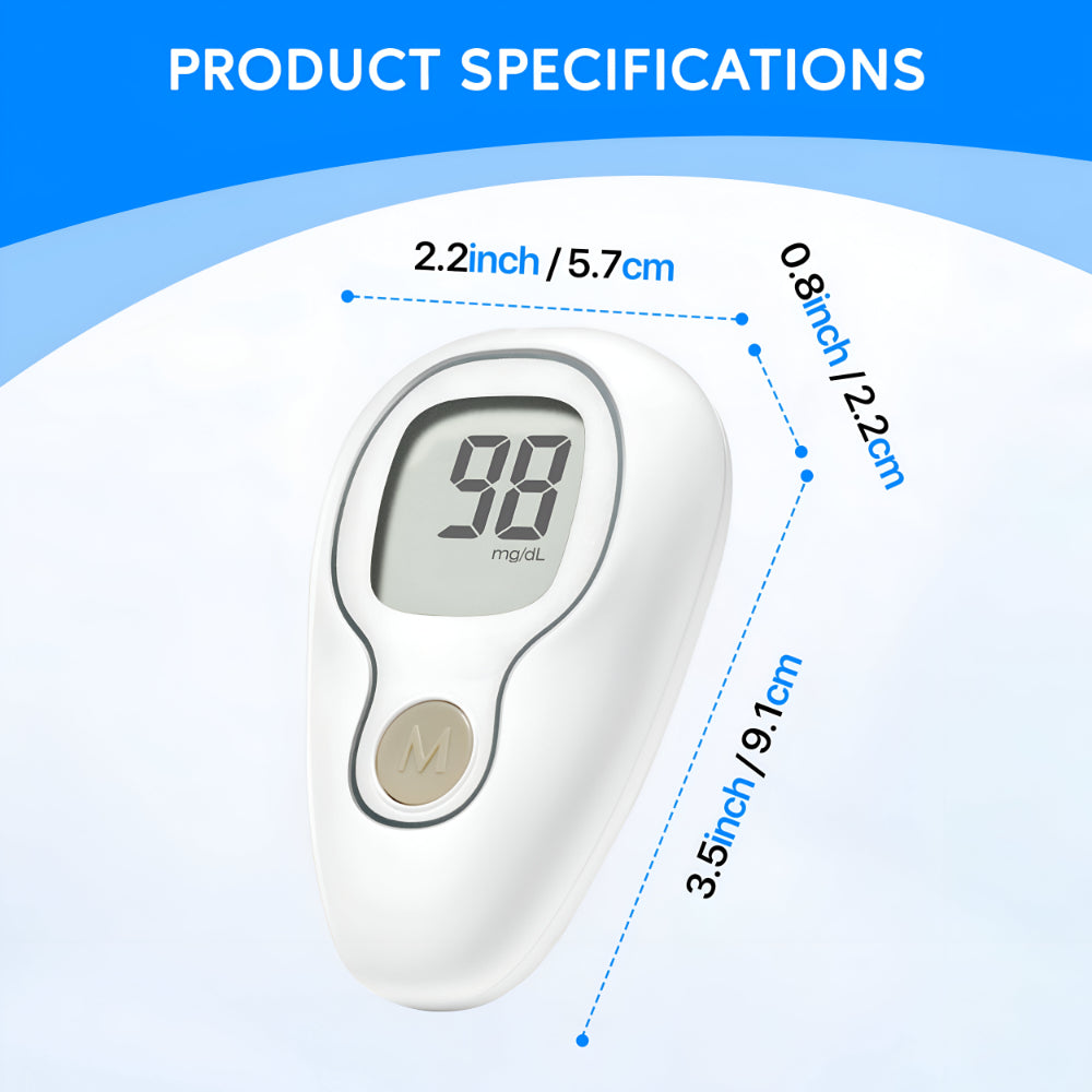 HealthTrack | Blood Glucose Monitor Kit with Digital Display & Compact Design | Complete Testing Set for Easy Home Monitoring 7