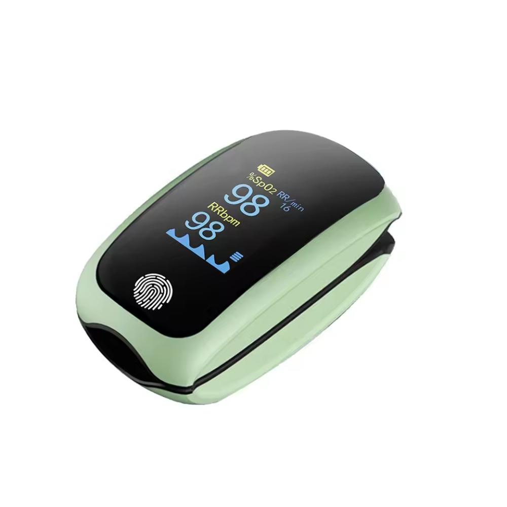 HealthTrack | Digital Blood Glucose & Oxygen Monitor with LED Display | Compact Fingertip Design for Easy Health Monitoring 0