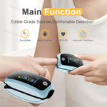 HealthTrack | Digital Blood Glucose & Oxygen Monitor with LED Display | Compact Fingertip Design for Easy Health Monitoring 1