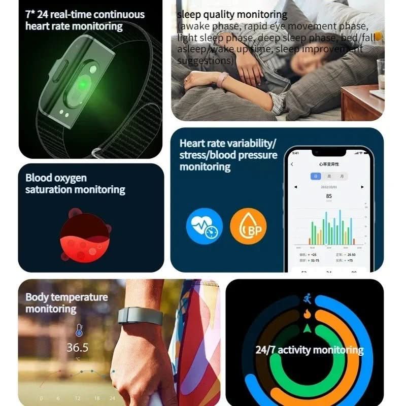 HealthTrack | IP68 Fitness Tracker with Heart Rate & Oxygen Monitoring | Sleek Design for Active Lifestyles 5