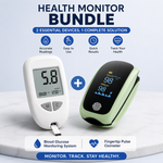 Health Tracker Bundle | Digital Blood Glucose Monitor & Oxygen Level Device with LED Display | Portable Fingertip Tools for Accurate Health Management 7