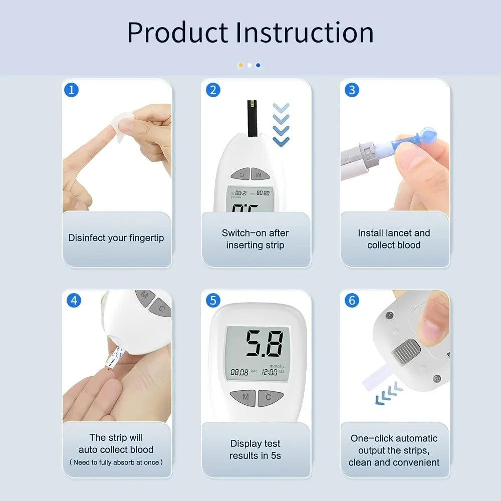 Health Tracker Bundle | Digital Blood Glucose & Oxygen Monitor with LED Display | Non-Invasive Device for Accurate Health Monitoring 4