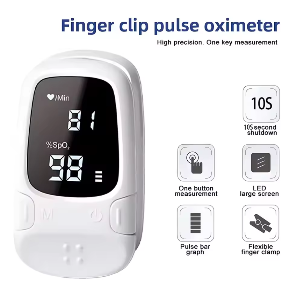 Health Tracker Bundle | Digital Blood Glucose & Oxygen Monitor with LED Display | Non-Invasive Device for Accurate Health Monitoring 8
