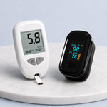 Health Tracker | Blood Glucose & Pulse Oximeter with OLED Display | Compact Device for Accurate Health Monitoring 1