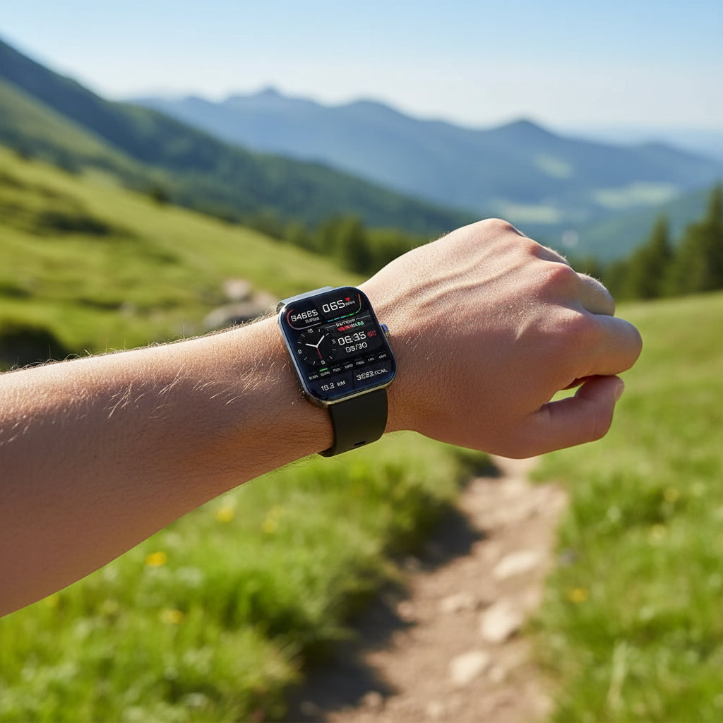 Health Tracker | Blood Pressure Smartwatch with Bluetooth Calling | Stylish Design for Daily Wellness 0