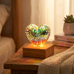 Heartflare | Heart Shaped LED Lamp with 3D Firework Effect | USB Powered for Cozy Ambiance 0