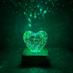 Heartflare | Heart Shaped LED Lamp with 3D Firework Effect | USB Powered for Cozy Ambiance 4