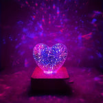 Heartflare | Heart Shaped LED Lamp with 3D Firework Effect | USB Powered for Cozy Ambiance 5