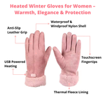 Heated Gloves for Women | USB Rechargeable Thermal Gloves with Touch Screen Compatibility | Waterproof Design for Outdoor Comfort 5