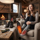 Heated Shoe Insoles with Remote Control, Rechargeable Heated Insoles, Trim to Fit Foot Warmers for Winter Sports