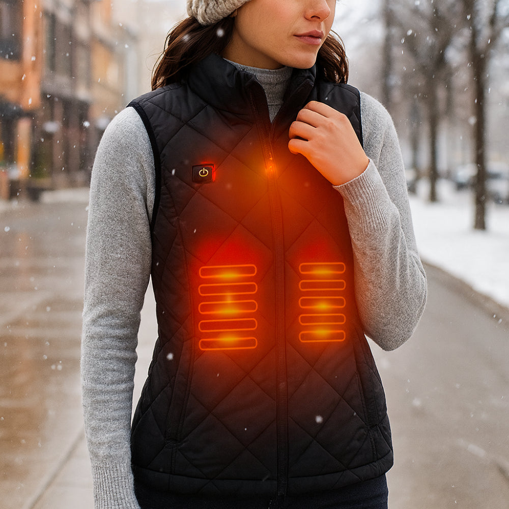 Heated Vest for Women with 9 Heating Zones | Slim Fit Electric Gilet for Ultimate Warmth 0