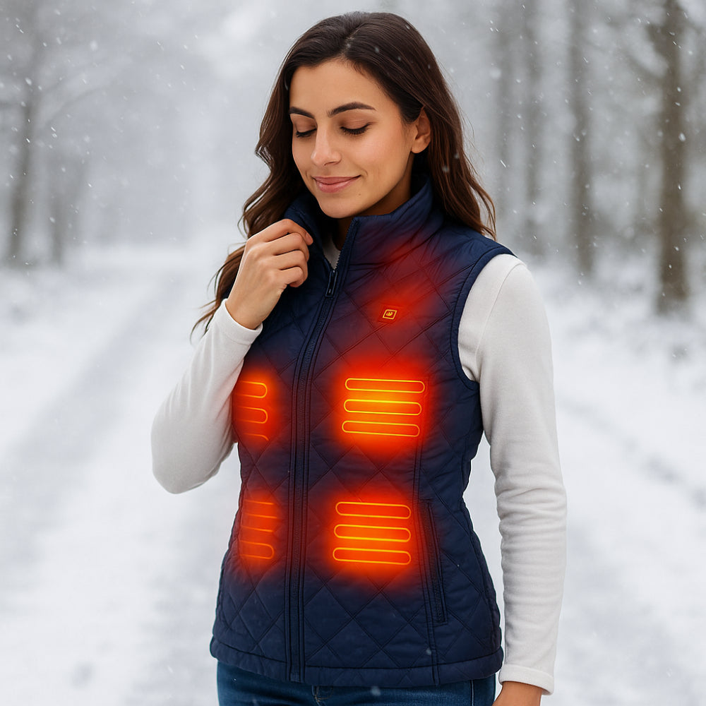 Heated Vest for Women with 9 Heating Zones | Slim Fit Electric Gilet for Ultimate Warmth 4
