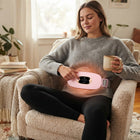 Heating Pad for Period Cramps, Electric Heating Pad with Vibration Massage, Cordless Menstrual Heating Pad Belt