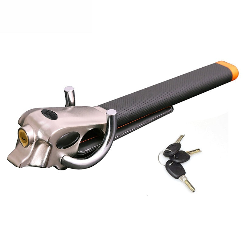 Heavy Duty Car Steering Wheel Lock | Three-Directional Locking System for Maximum Theft Protection 4