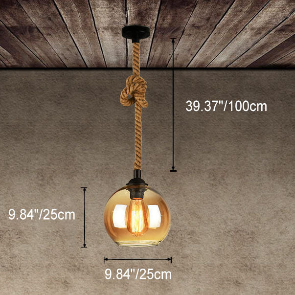 HempGlow | Modern Chic Glass Globe Kitchen Pendant Lighting Fixture 7