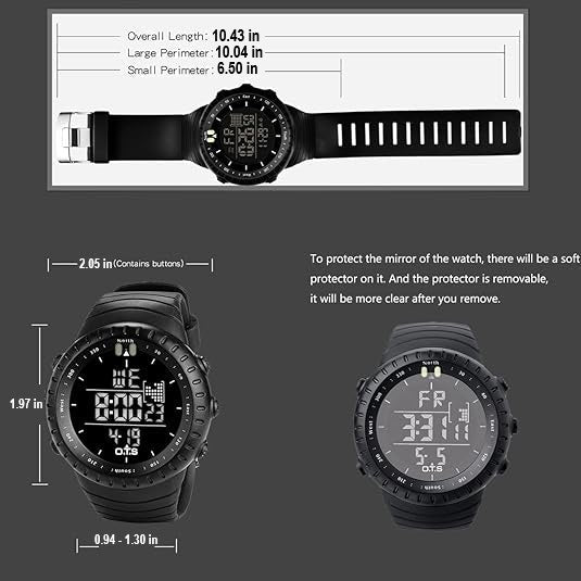 Henry Collection | Waterproof Digital Sports Watch with LED Backlighting | Shock-Resistant Design for Active Lifestyles 8
