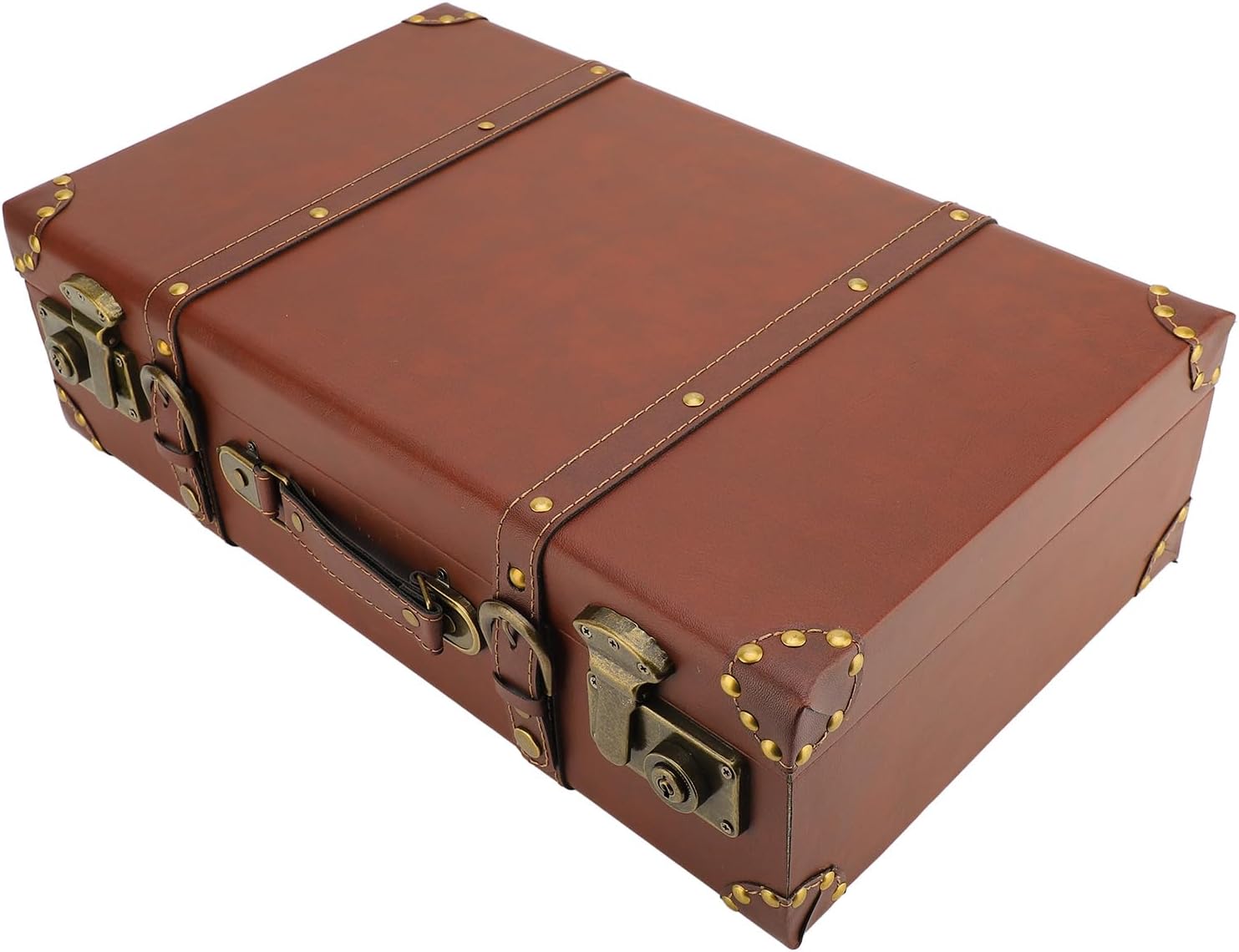 Heritage Collection | Vintage Leather Carry-On Overnight Case with Alloy Lock | Compact Design for Stylish Travel 0