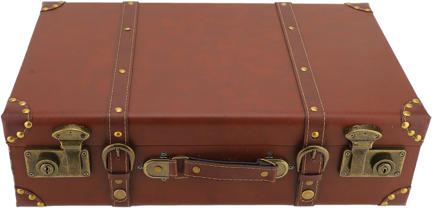 Heritage Collection | Vintage Leather Carry-On Overnight Case with Alloy Lock | Compact Design for Stylish Travel 4