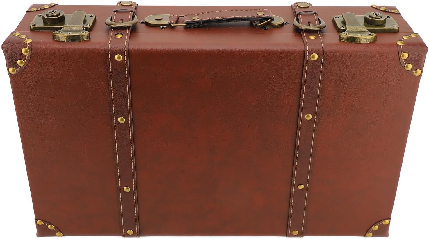 Heritage Collection | Vintage Leather Carry-On Overnight Case with Alloy Lock | Compact Design for Stylish Travel 5
