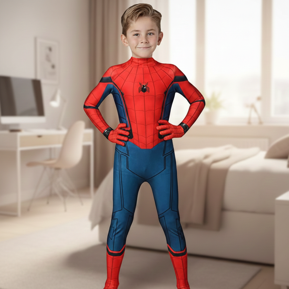 Heroic Attire | Realistic Superhero Costume with Detachable Mask | Flexible Fabric for Comfort and Movement 0