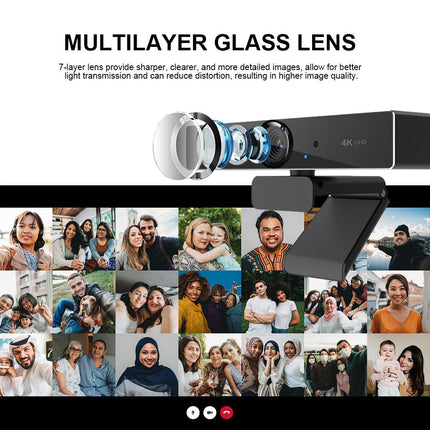 4K Webcam with Microphone, Autofocus Streaming Camera for Video Calls – image 6