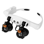 Tuzwa LED Magnifying Glasses with Adjustable Lens – High-Definition Hands-Free Magnifier Eyewear for Reading, Crafts & Detailed Work