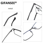 Tuzwa Blue Light Blocking Glasses for Men – Rectangle Computer Glasses for Screen Use with Lightweight Frame