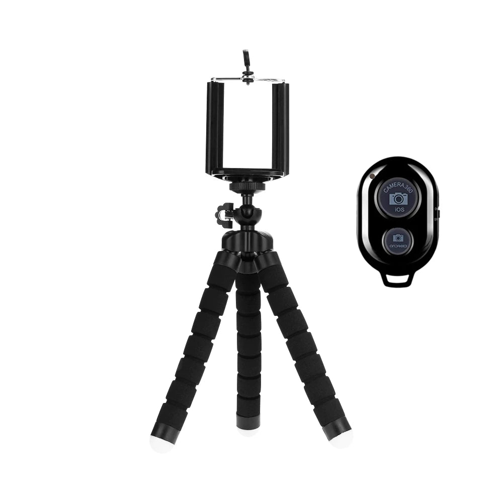 Tuzwa Mini Phone Tripod – Flexible Smartphone Tripod Stand with Adjustable Holder & Bendable Legs, Compact Portable Tripod for Photography & Travel