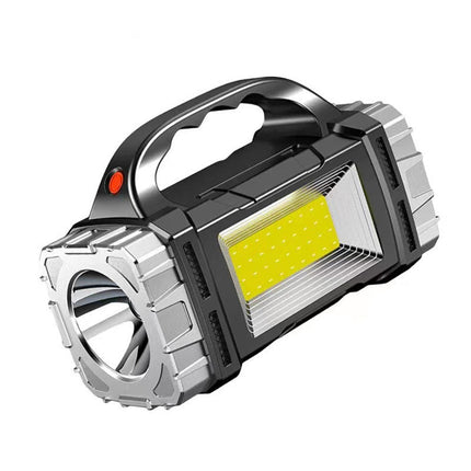 Rechargeable Flashlight, Solar Searchlight Torch with Warning Light – image 5