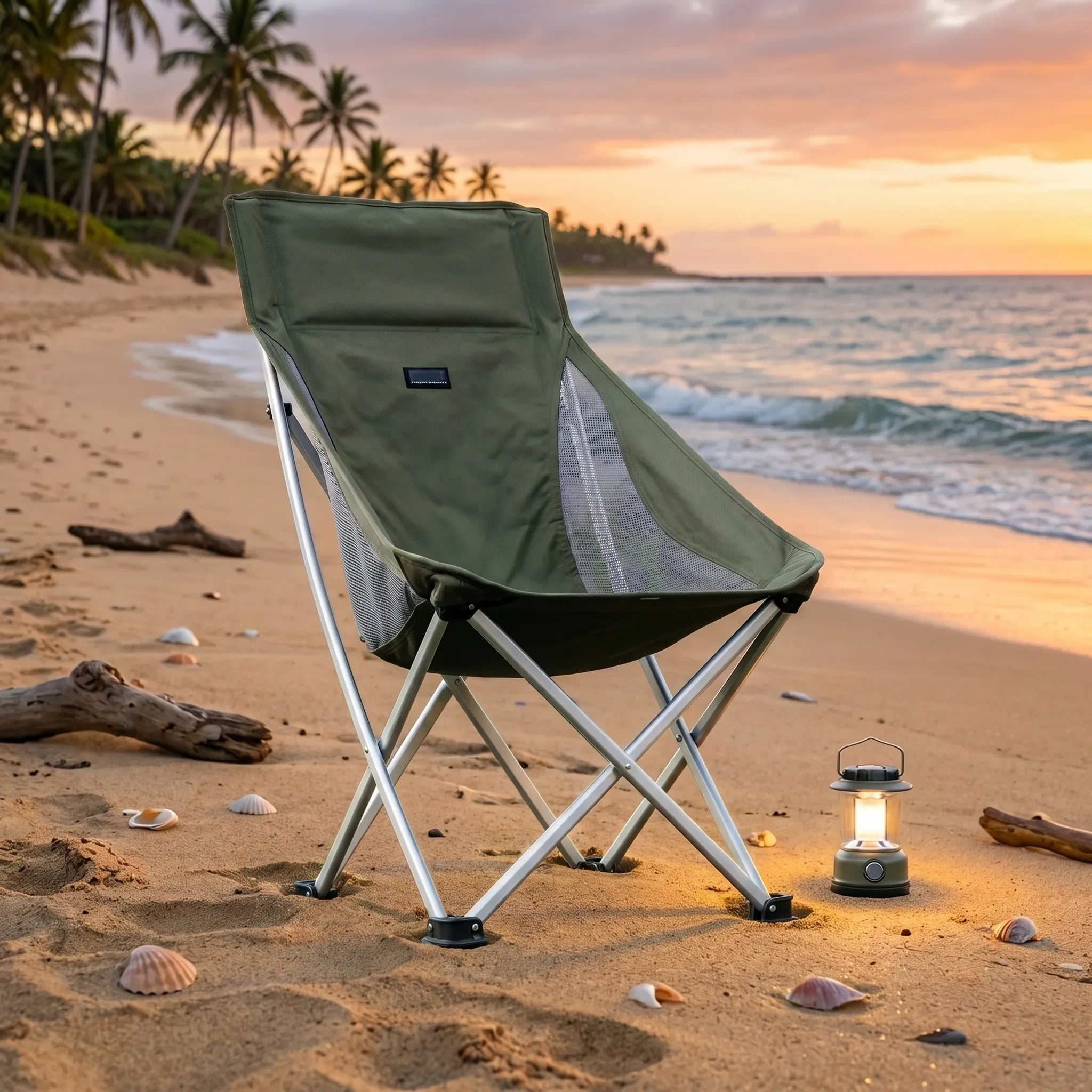High-Back Moon Chair with Compact Carrying Bag | Lightweight Folding Seat for Outdoor Comfort 0