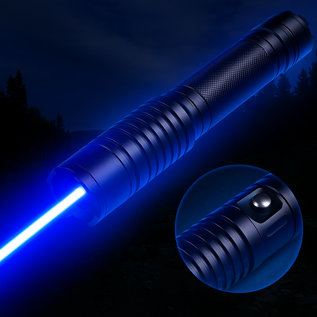 High-Efficiency Laser Torch | 450nm Blue Beam Flashlight with Adjustable Focus | Tactical Tool for Outdoor Adventures 4