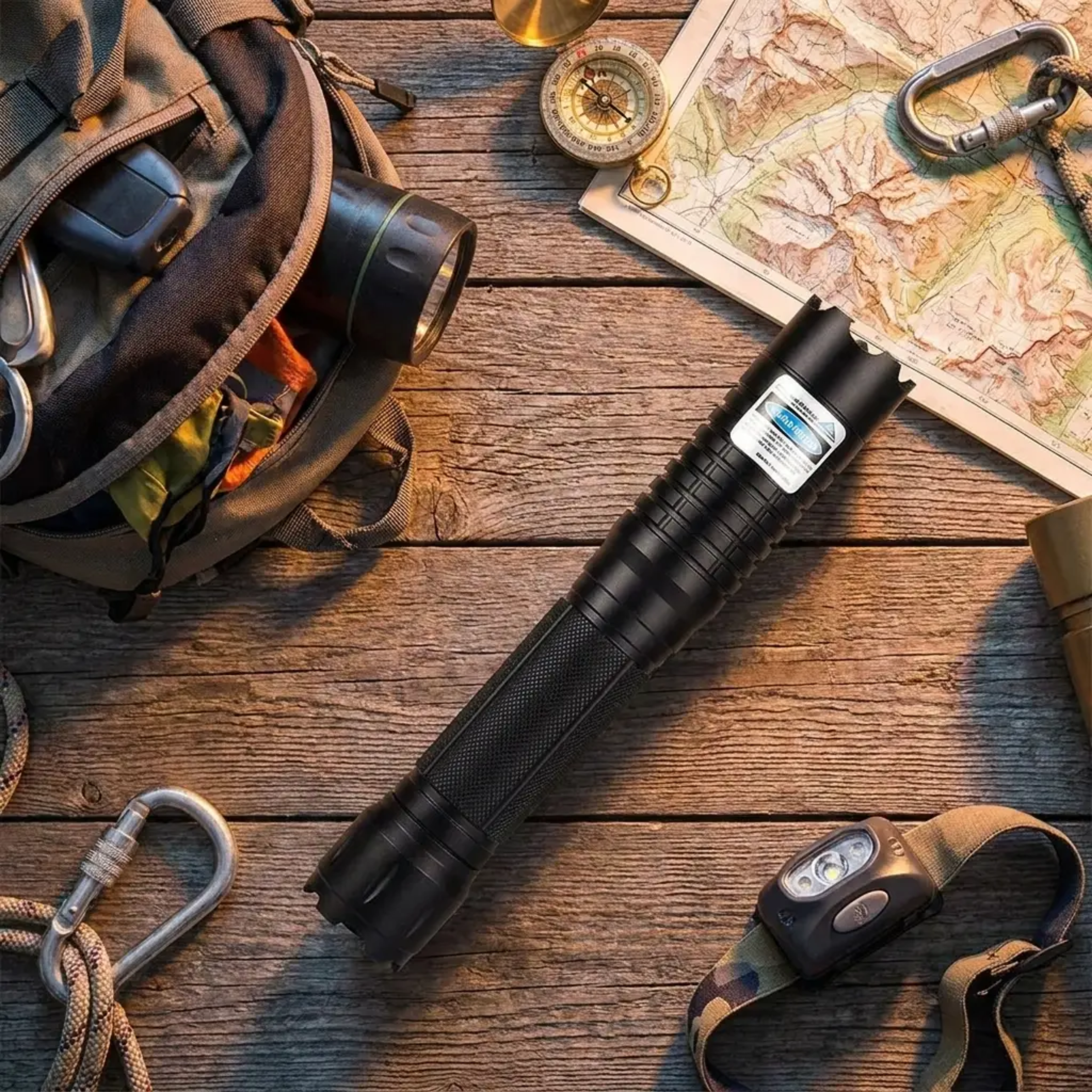 High-Efficiency Laser Torch | Blue Beam Flashlight with Adjustable Focus | Tactical Tool for Outdoor Adventures 0