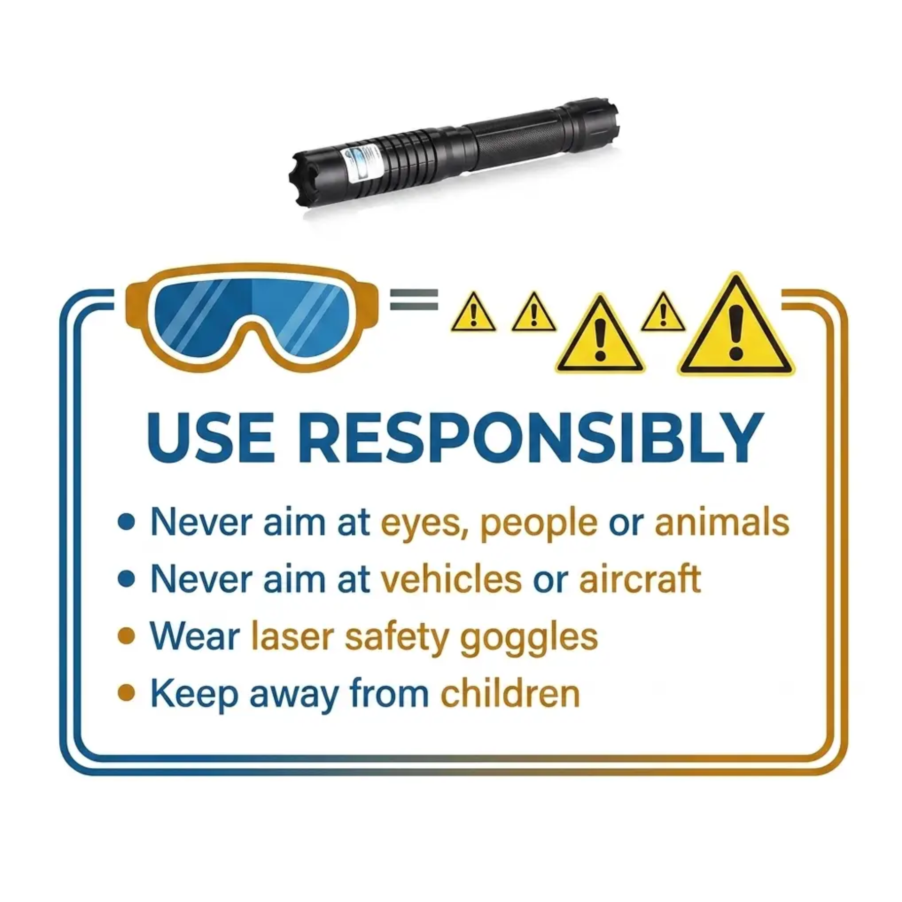 High-Efficiency Laser Torch | Blue Beam Flashlight with Adjustable Focus | Tactical Tool for Outdoor Adventures 7