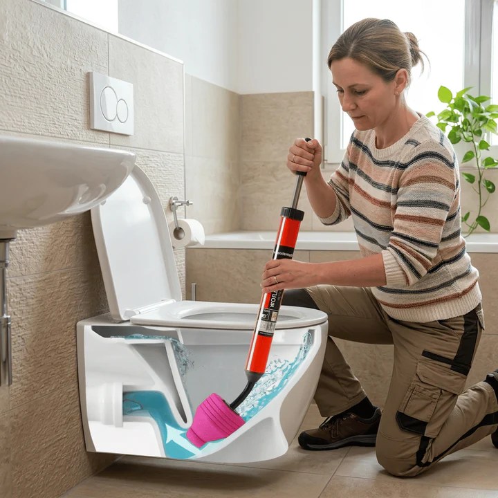 High-Pressure Drain Cleaning Tool with Manual Pump Action | Eco-Friendly Clog Remover for Home Maintenance 0