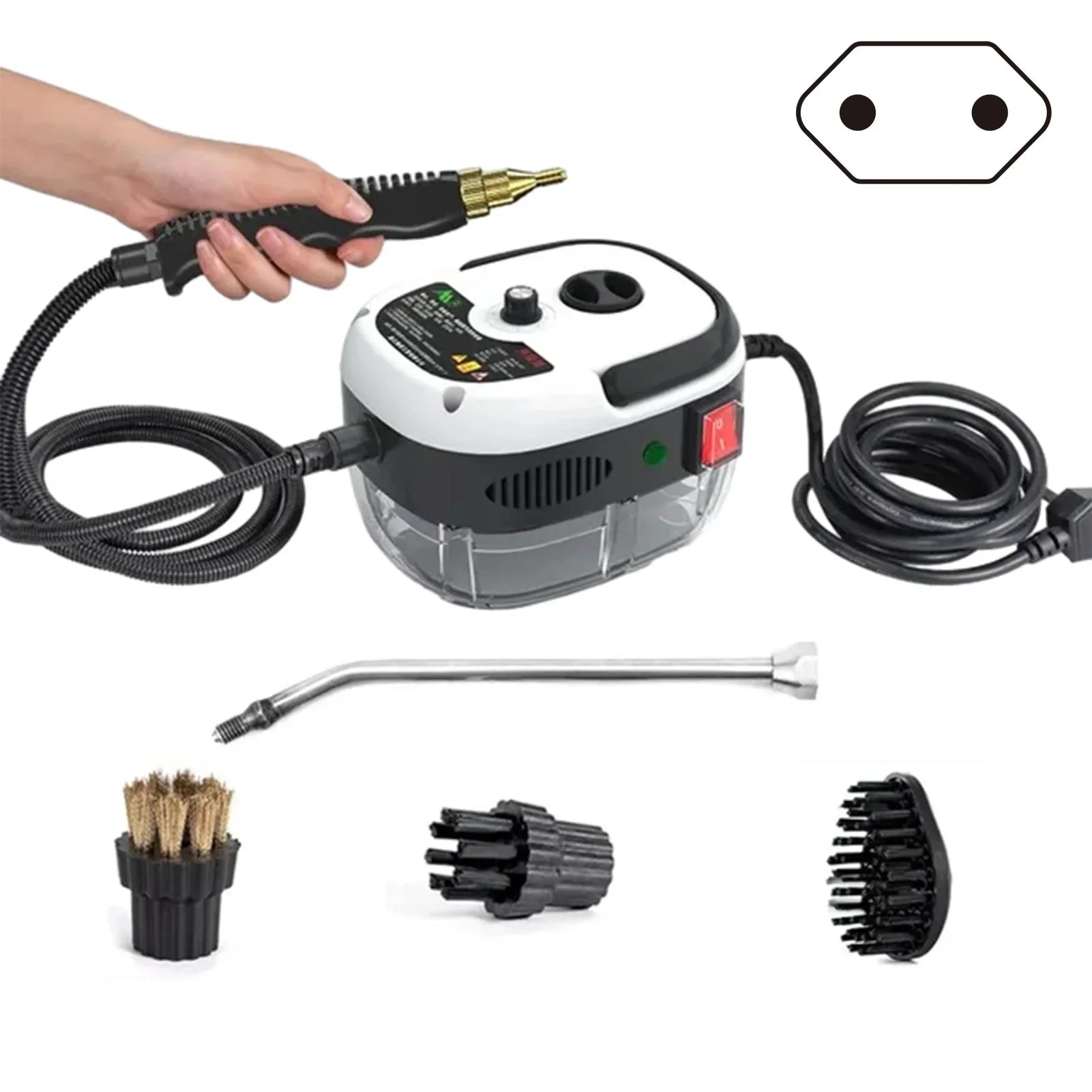 High-Pressure Steam Cleaner | 2500W Power with 6 Adjustable Settings | Eco-Friendly Cleaning for Home and Kitchen 0