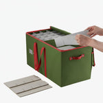 Holiday Decor | Christmas Ornament Storage Box with Adjustable Dividers for Safe Organization 5