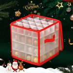 Holiday Organizer | Clear Plastic Ornament Storage Box for Neat Decoration Management 0