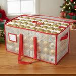 Holiday Storage Box | Large Zippered Organizer for 128 Ornaments 4
