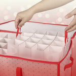 Holiday Storage Box | Large Zippered Organizer for 128 Ornaments 6