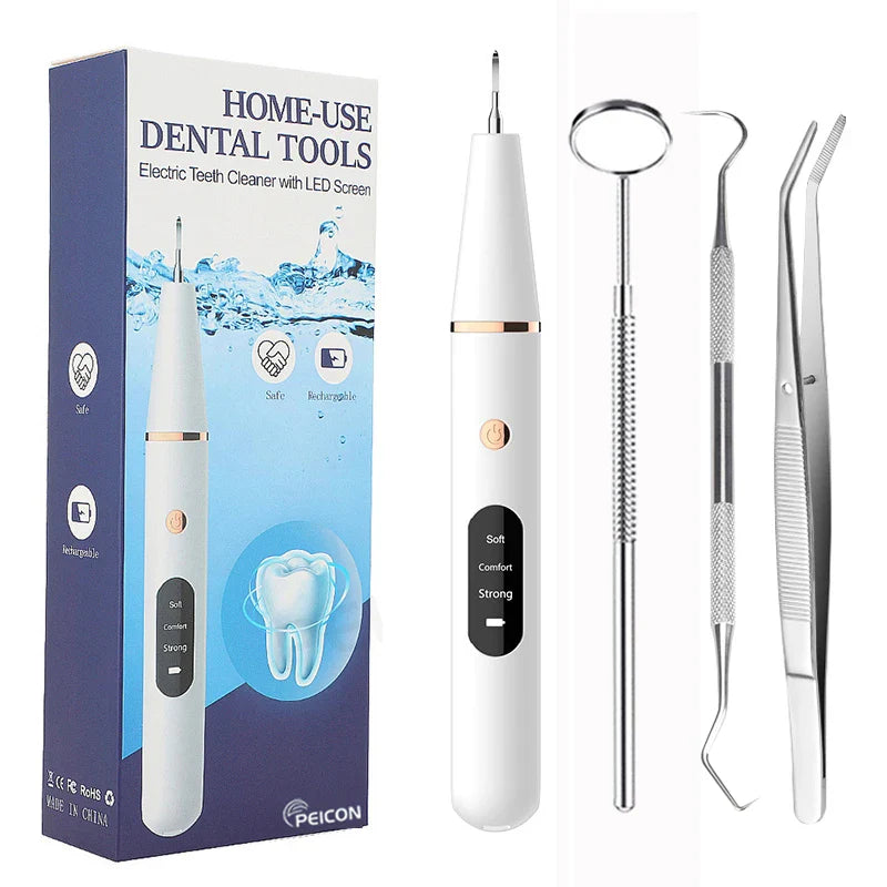 Home Dental Care | Ultrasonic Tooth Cleaner with Rechargeable Battery | Effective Teeth Stain Remover for Superior Oral Hygiene 0