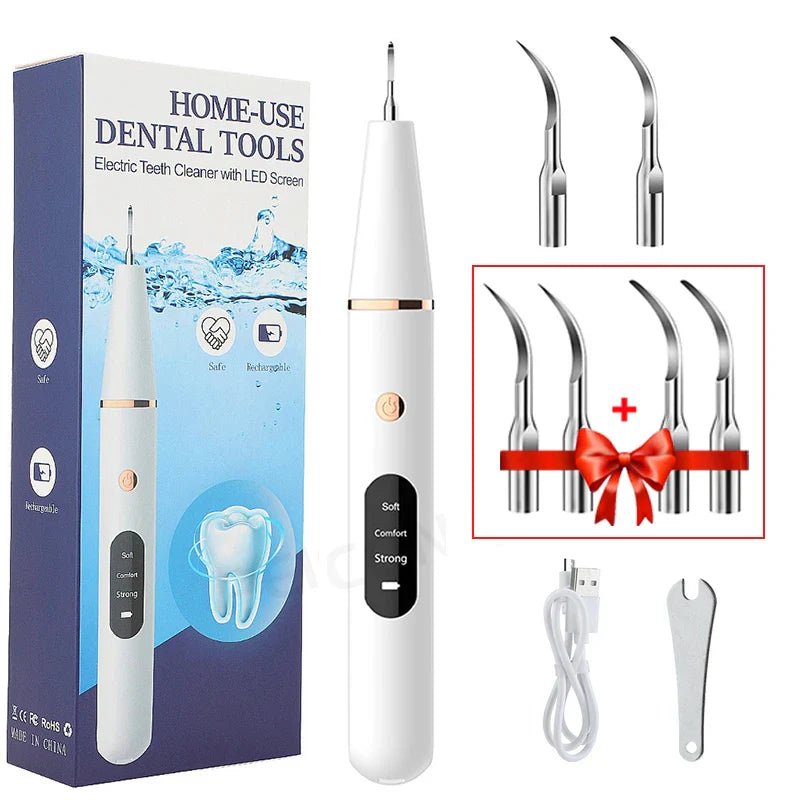 Home Dental Care | Ultrasonic Tooth Cleaner with Rechargeable Battery | Effective Teeth Stain Remover for Superior Oral Hygiene 4