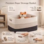 Home Essentials | Oversized Woven Storage Basket with Durable Handles | Spacious Design for Efficient Organization 2