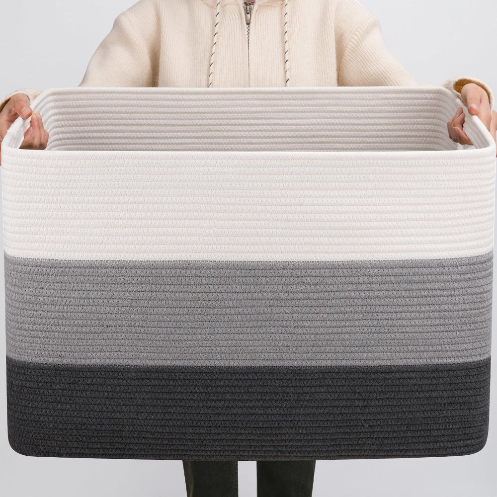 Home Essentials | Oversized Woven Storage Basket with Durable Handles | Spacious Design for Efficient Organization 6