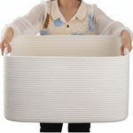Home Essentials | Oversized Woven Storage Basket with Durable Handles | Spacious Design for Efficient Organization 8