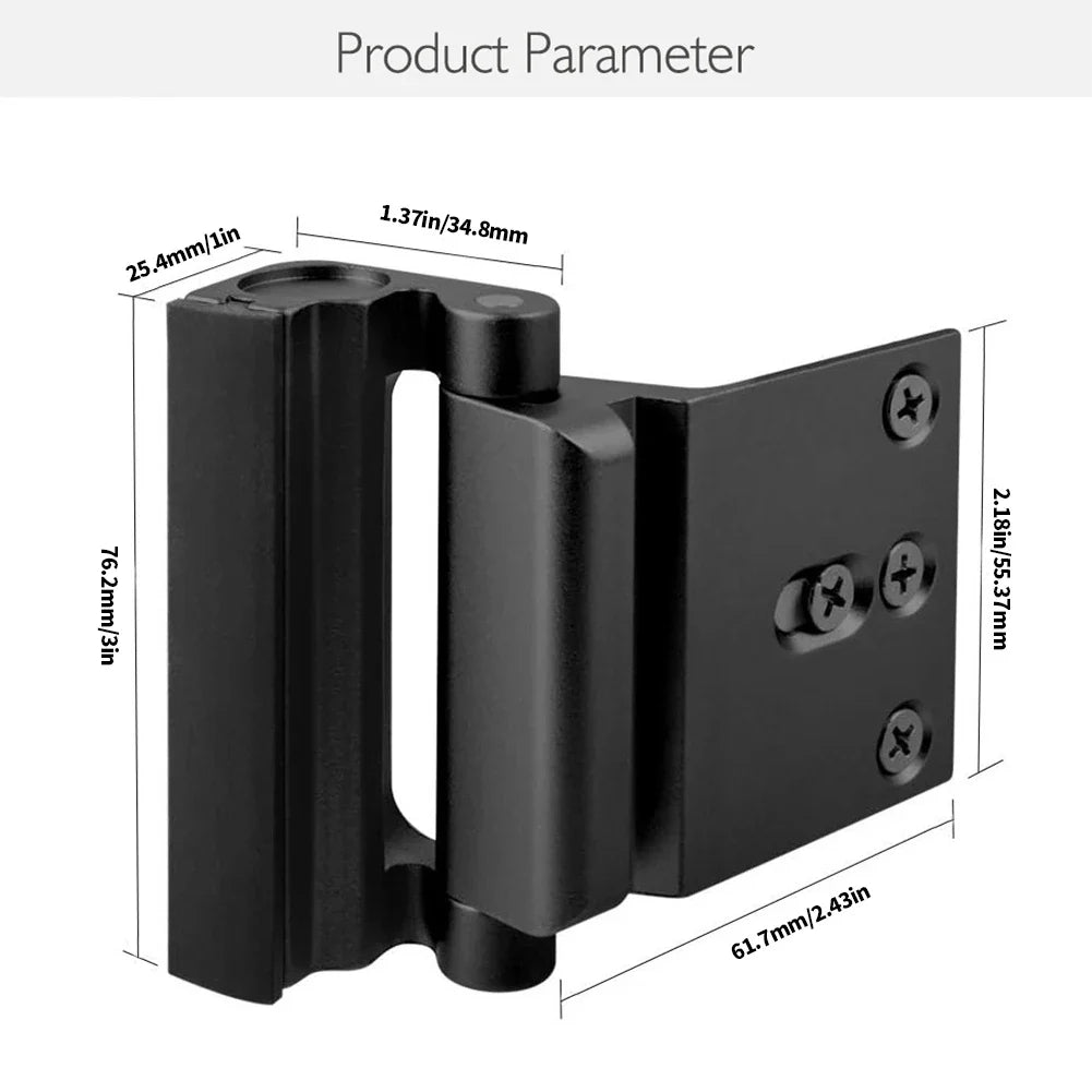 Home Security Door Lock | Reinforced Aluminum Latch with Easy Installation | Childproof Design for Enhanced Safety 6