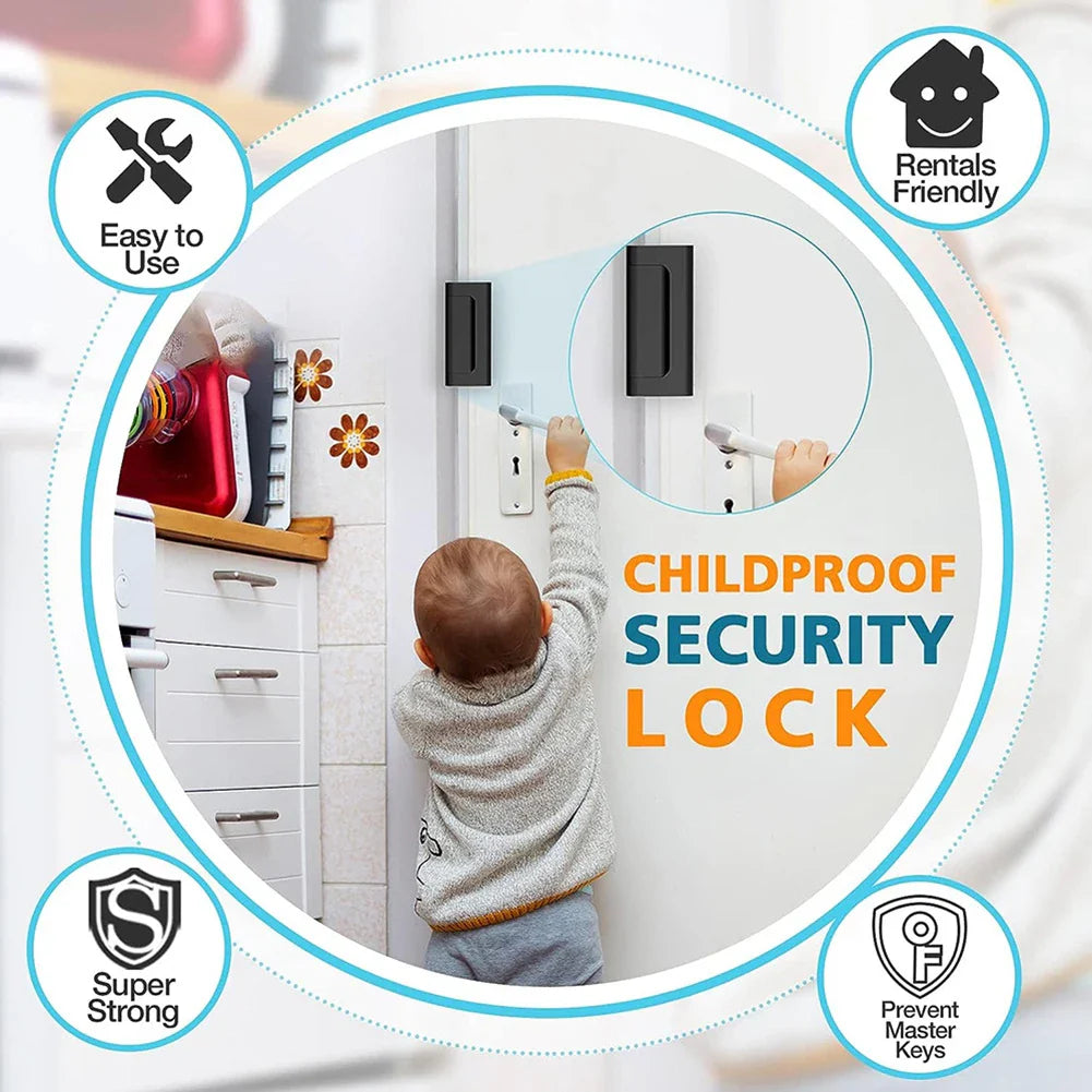 Home Security | Anti-Theft Door Safety Latch with Easy Installation | Durable Aluminum Alloy for Enhanced Protection 5